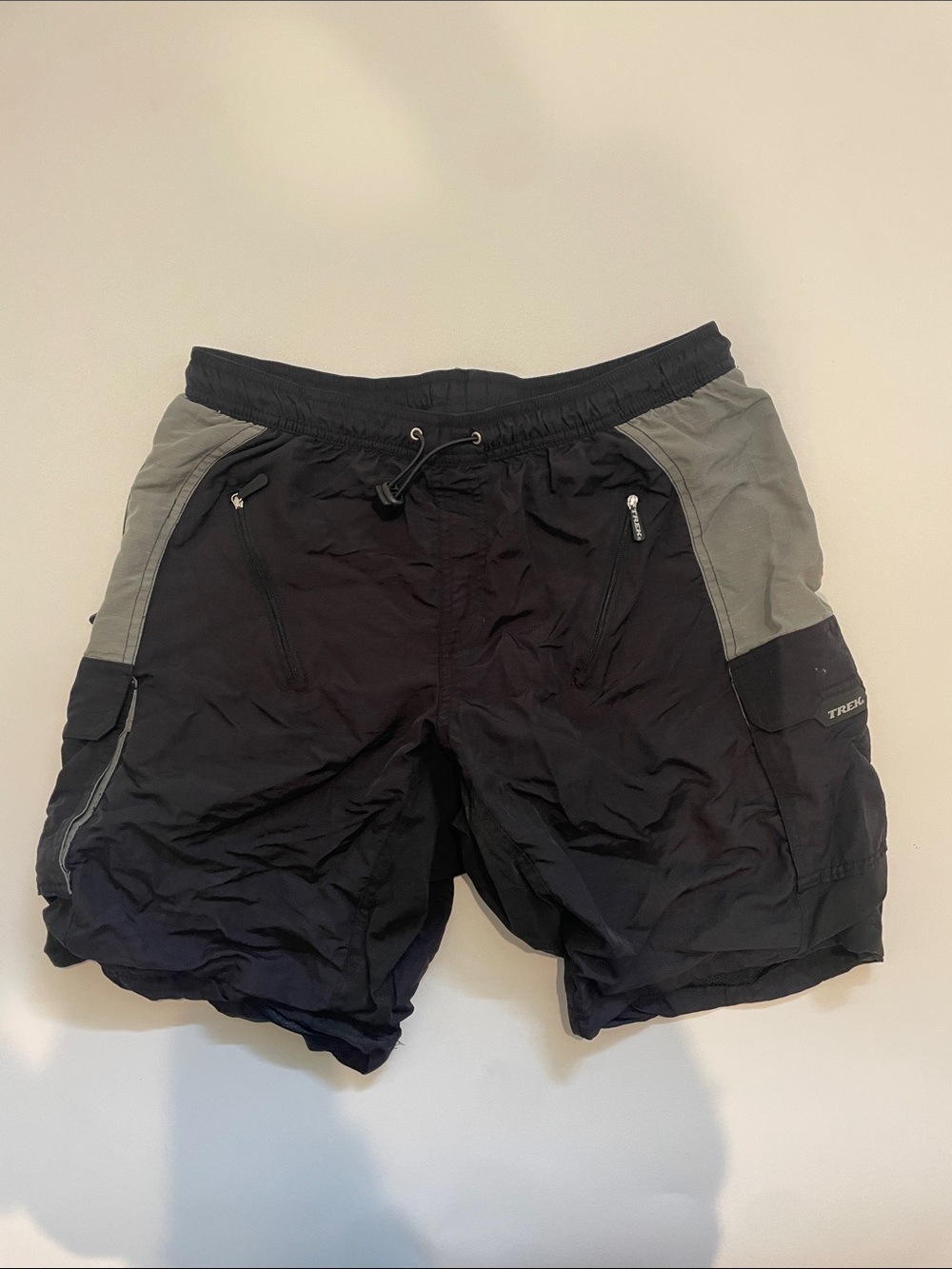 Trek Black and Gray Athletic Cycling Shorts
